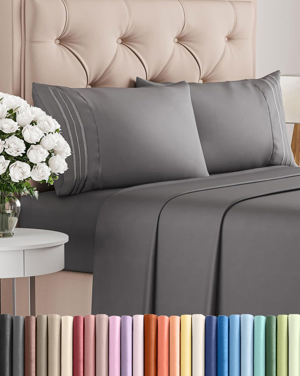 Dark Gray Queen Sheet Set