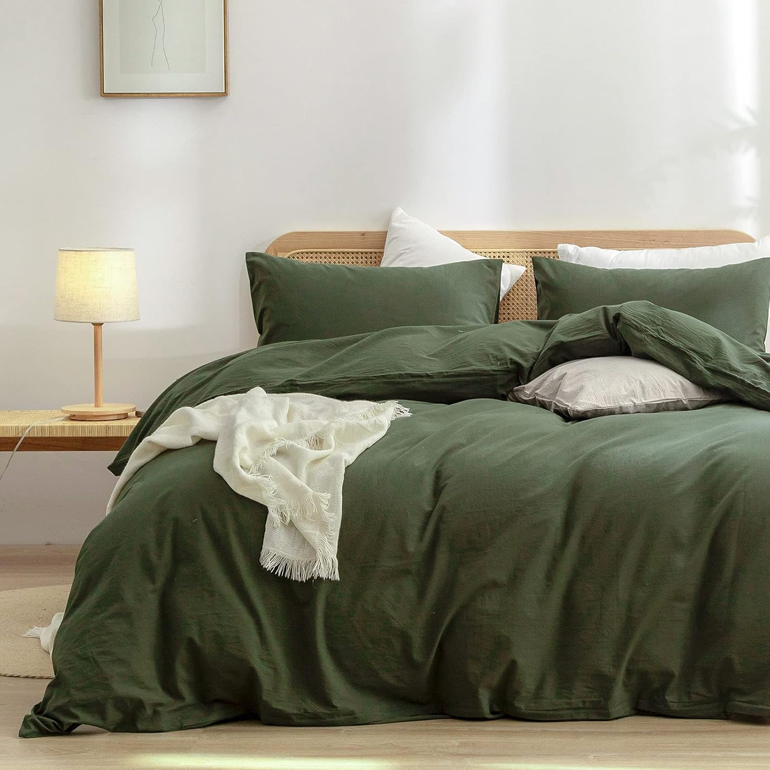 Cornflower Blue Cotton Duvet Cover Set