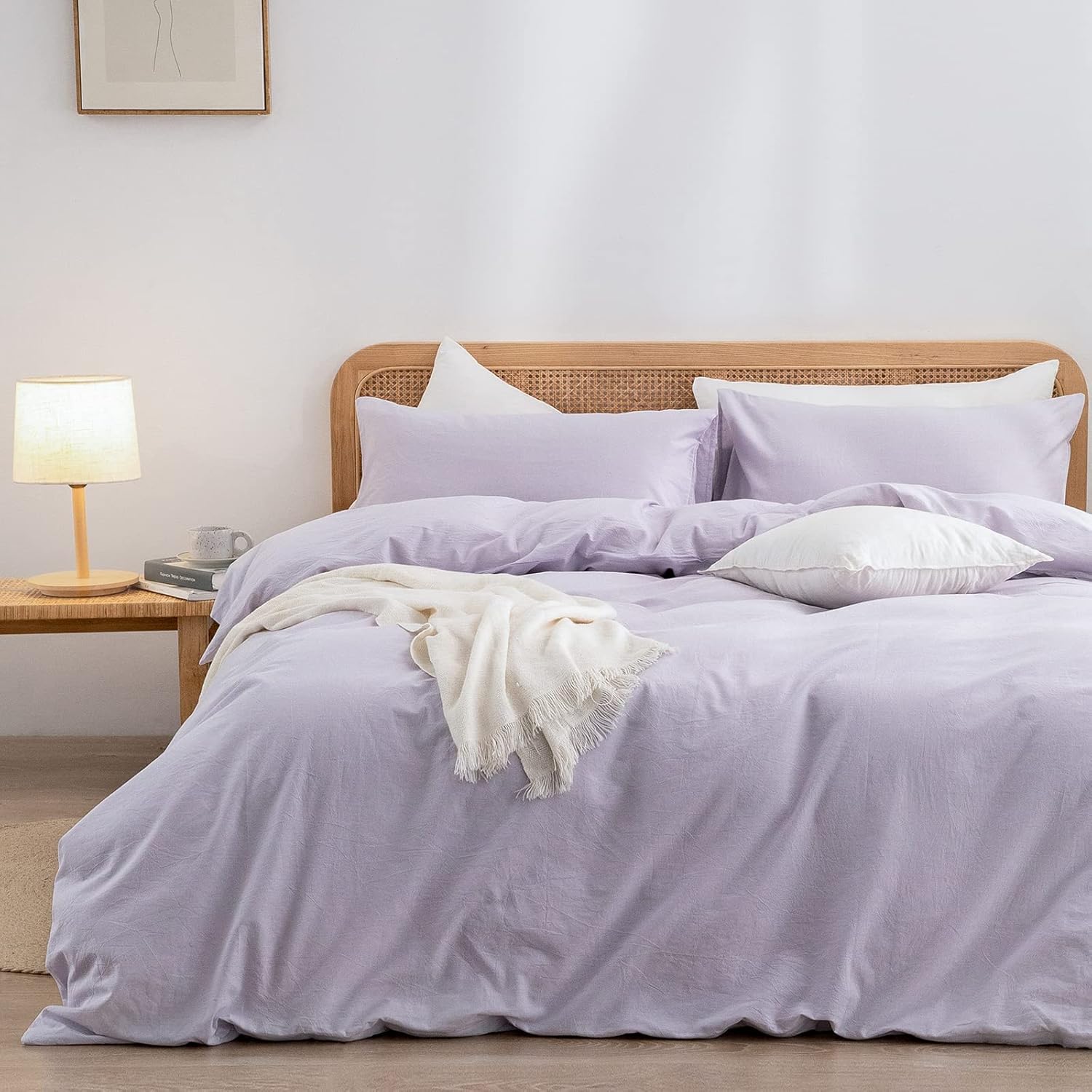Cornflower Blue Cotton Duvet Cover Set