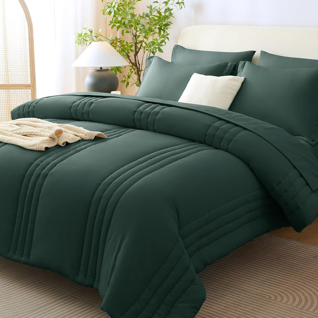 Beige Queen Comforter Set 7 Piece