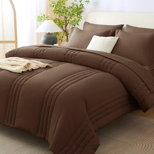 Beige Queen Comforter Set 7 Piece
