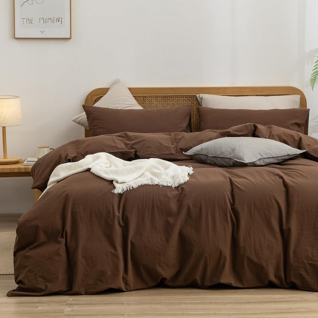 Cornflower Blue Cotton Duvet Cover Set