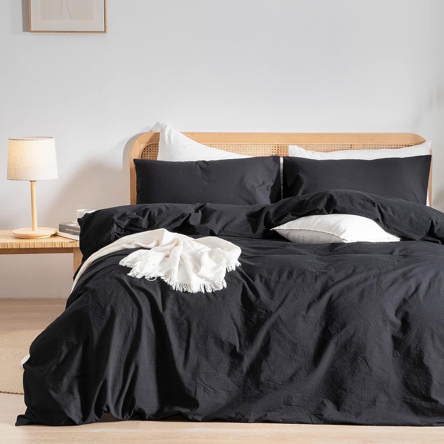 Cornflower Blue Cotton Duvet Cover Set