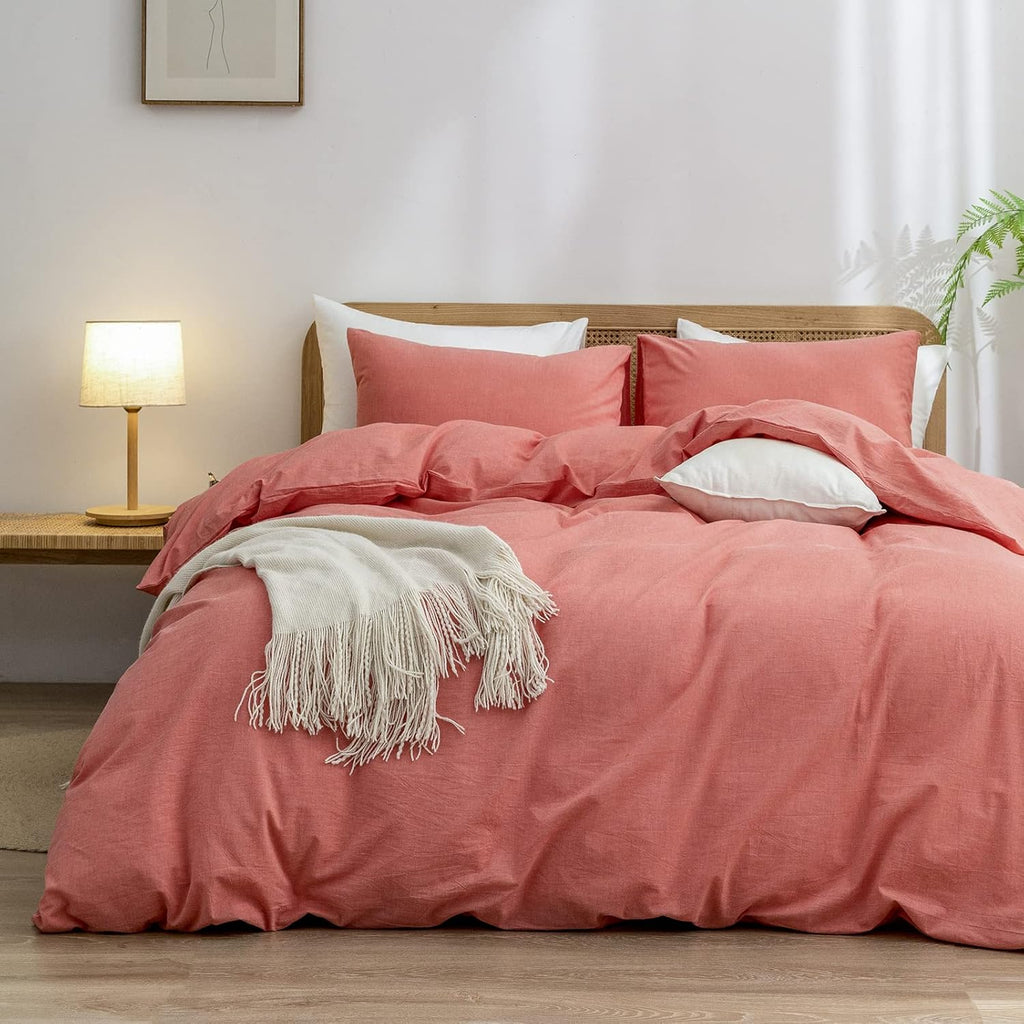 Cornflower Blue Cotton Duvet Cover Set