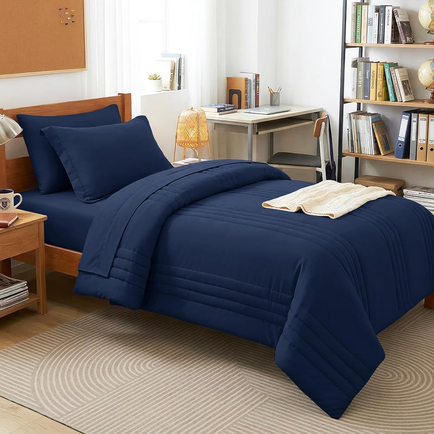 Beige Queen Comforter Set 7 Piece
