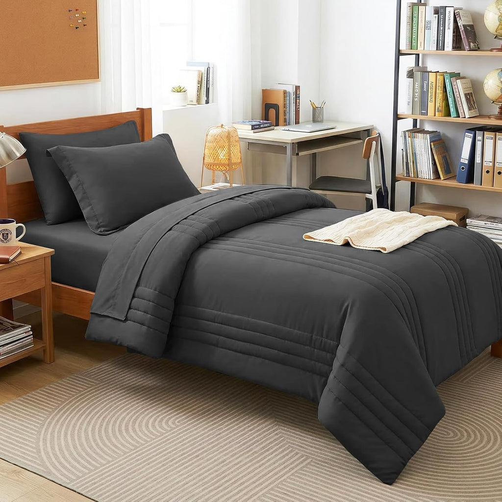 Beige Queen Comforter Set 7 Piece