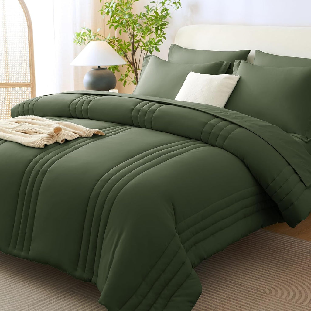 Beige Queen Comforter Set 7 Piece