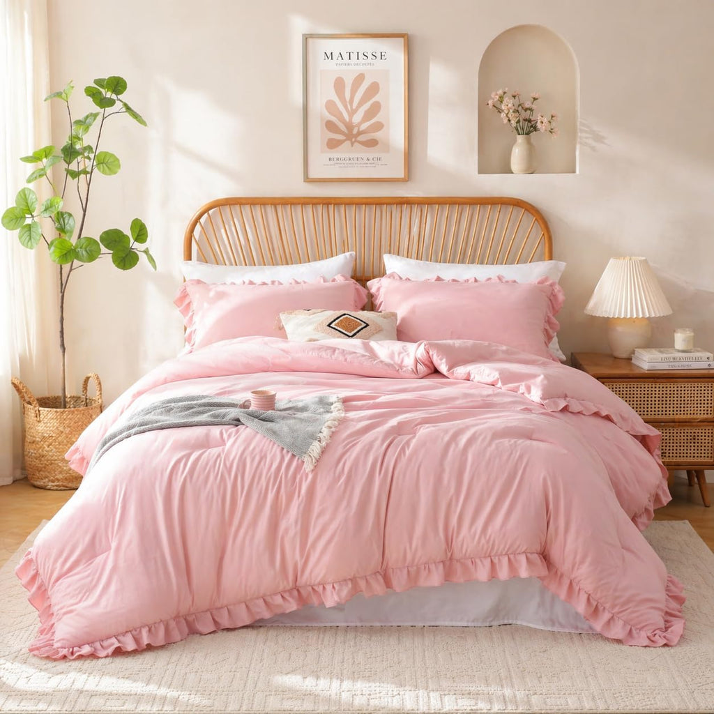 Blush Pink Queen Comforter Set