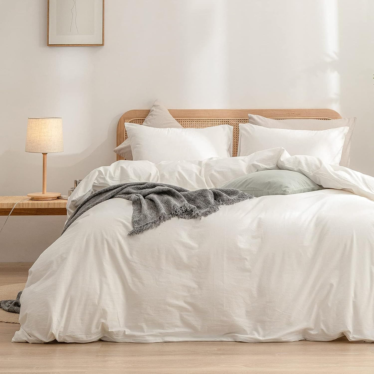 Cornflower Blue Cotton Duvet Cover Set
