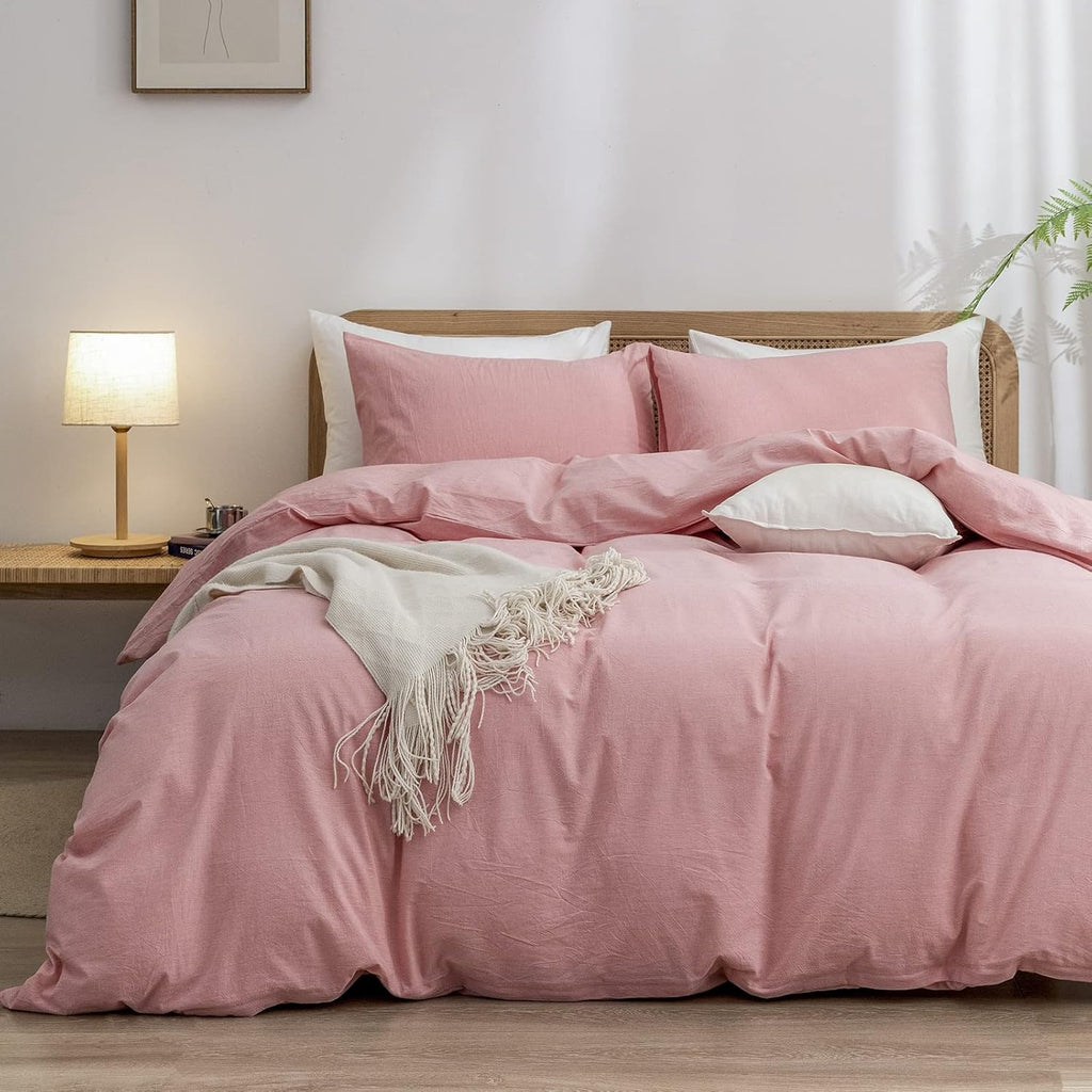 Cornflower Blue Cotton Duvet Cover Set