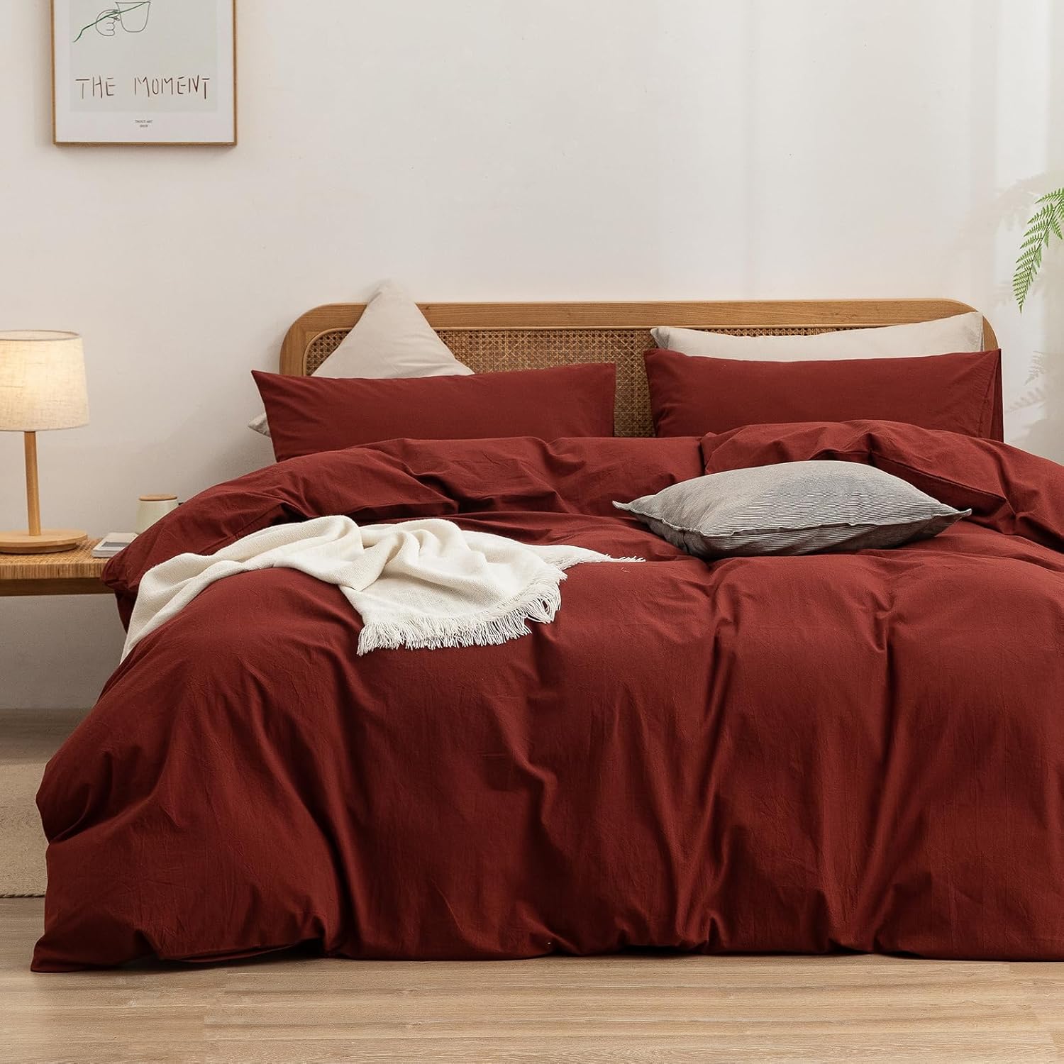 Cornflower Blue Cotton Duvet Cover Set