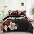 Blue Floral Comforter Set Queen