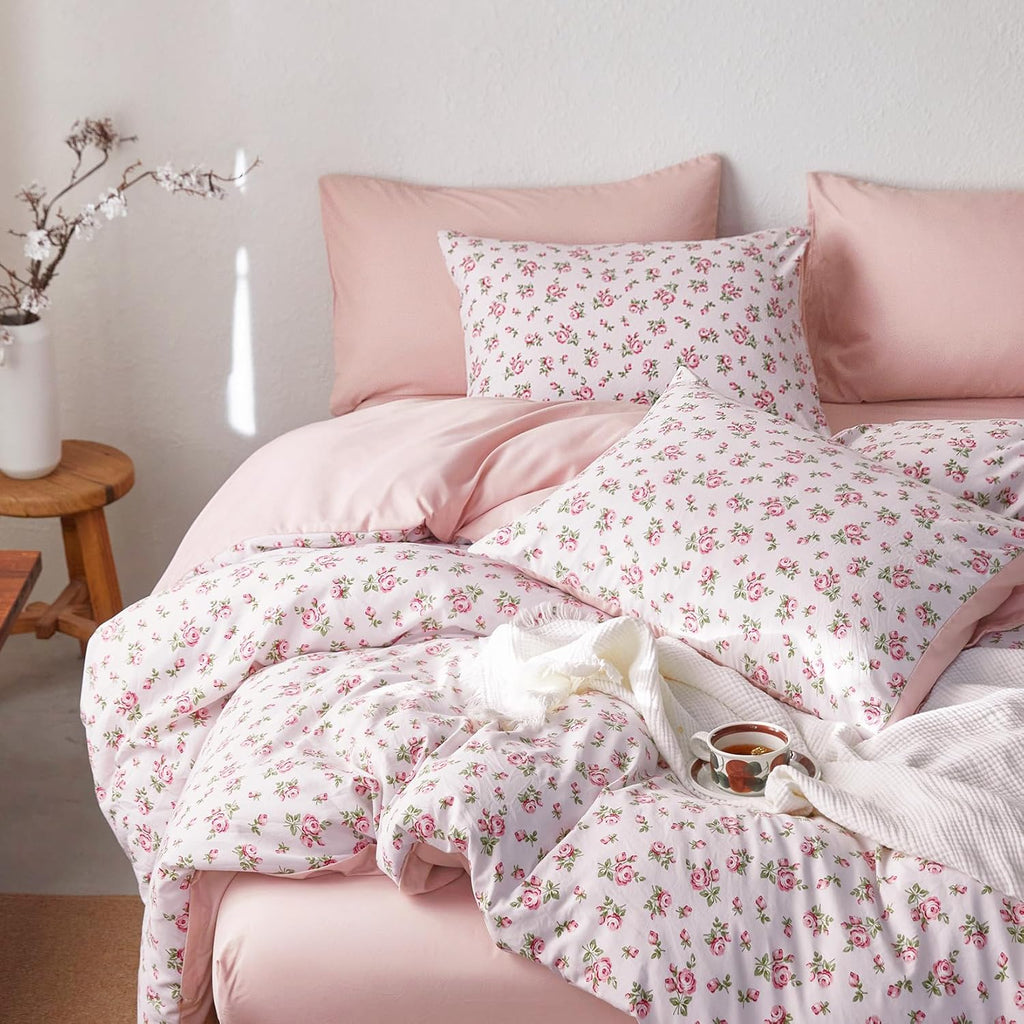 Blue Floral Comforter Set Full