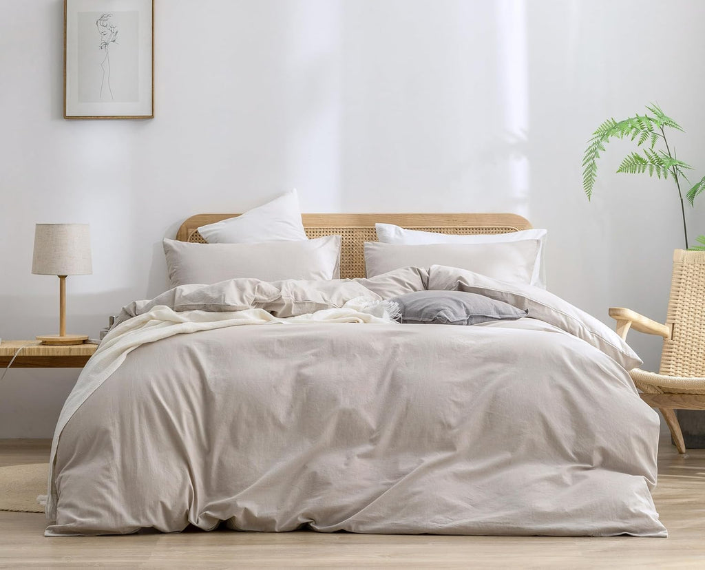 Cornflower Blue Cotton Duvet Cover Set