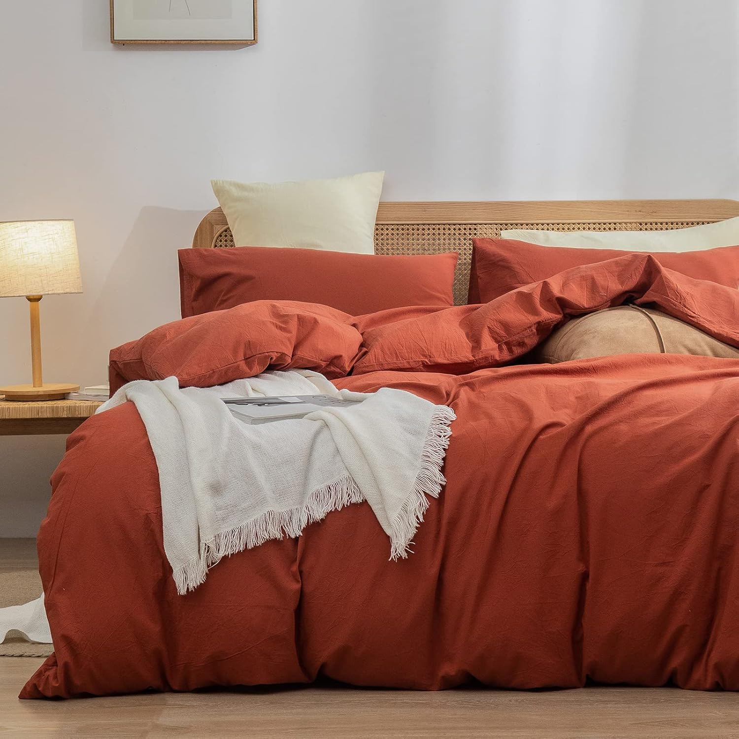Cornflower Blue Cotton Duvet Cover Set