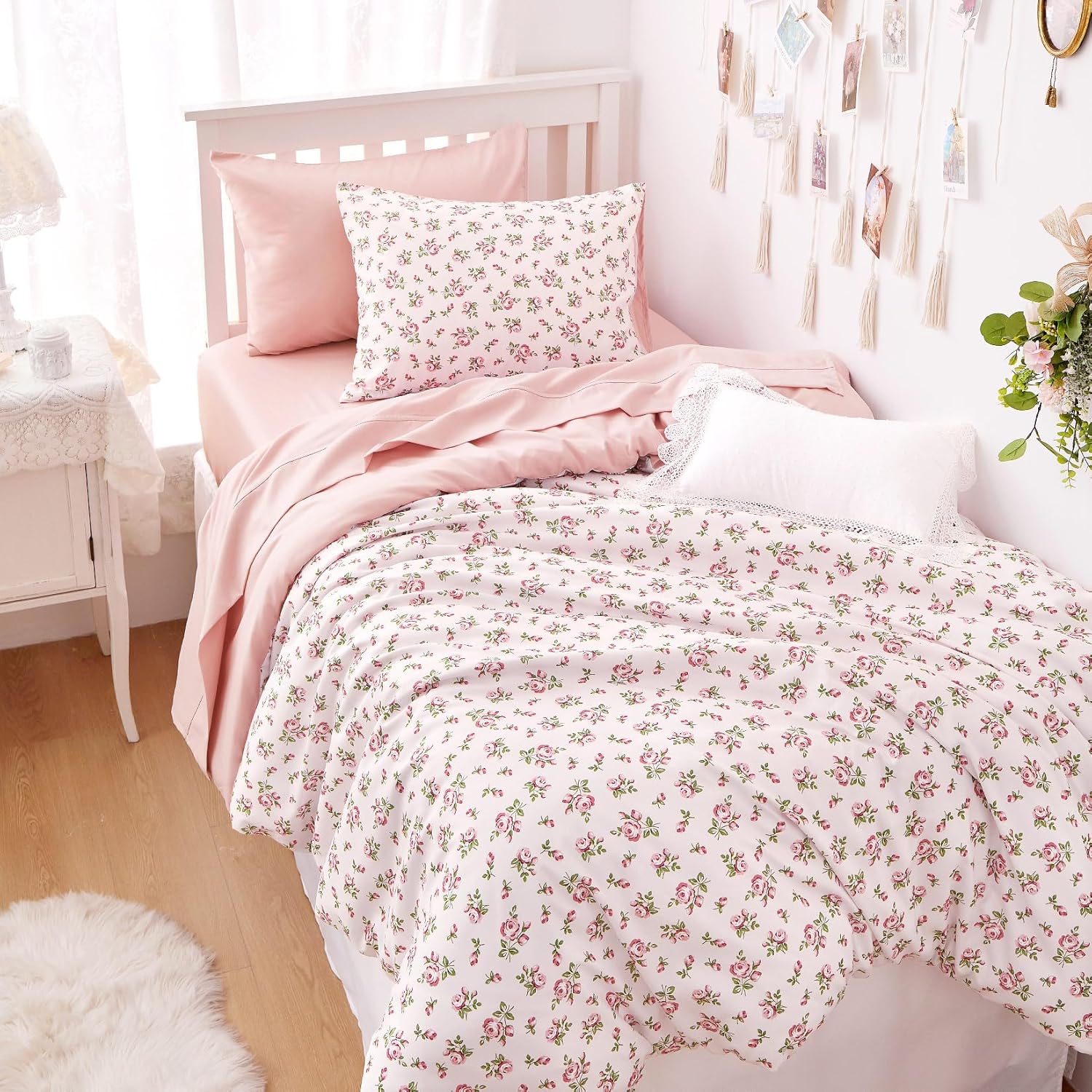 Blue Floral Comforter Set Full