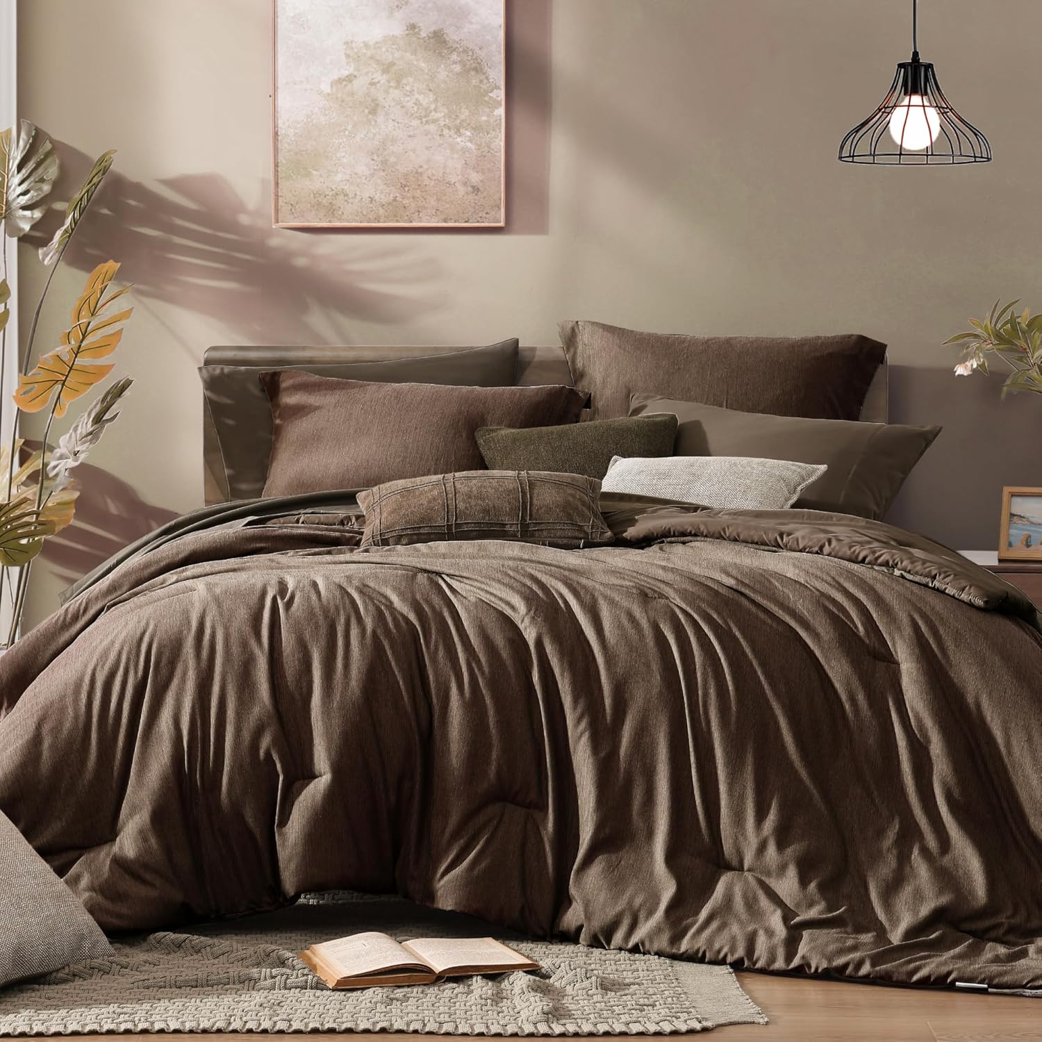 Olive Green Queen Comforter Set