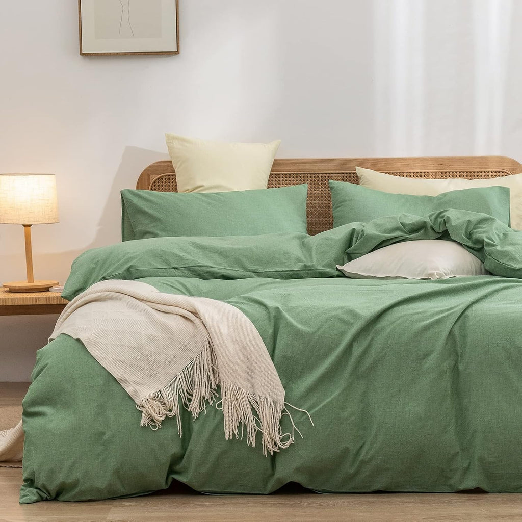 Cornflower Blue Cotton Duvet Cover Set