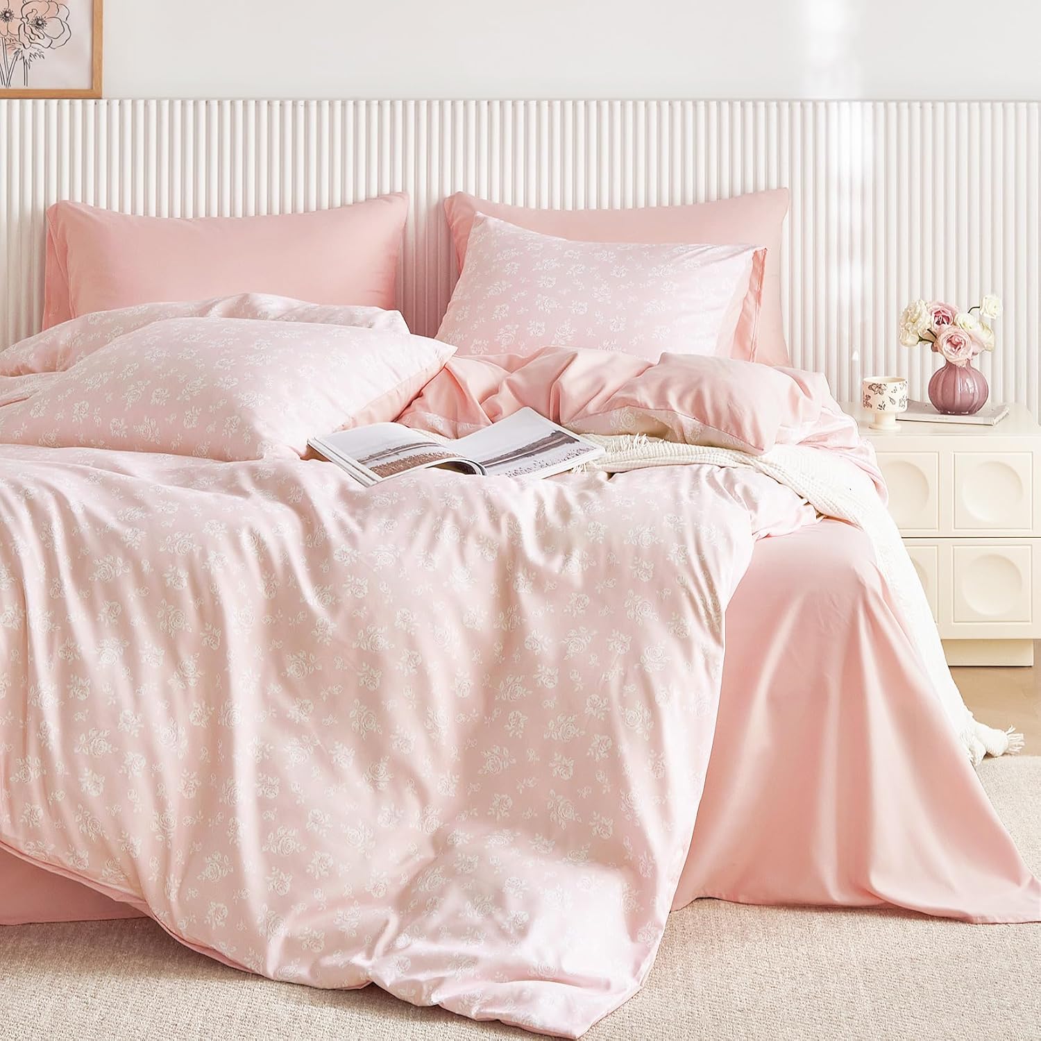 Blue Floral Comforter Set Full