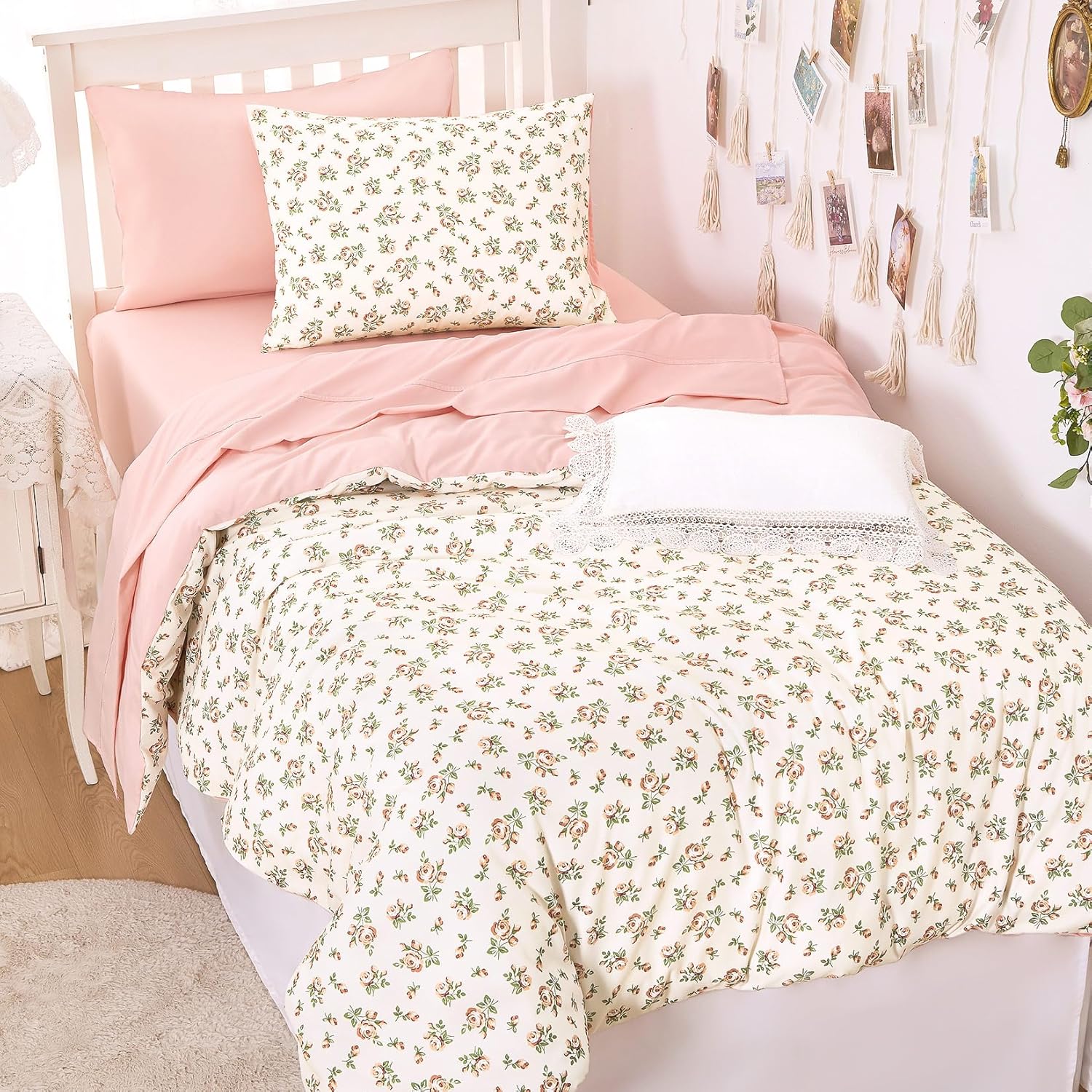 Blue Floral Comforter Set Full
