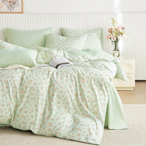 Blue Floral Comforter Set Full
