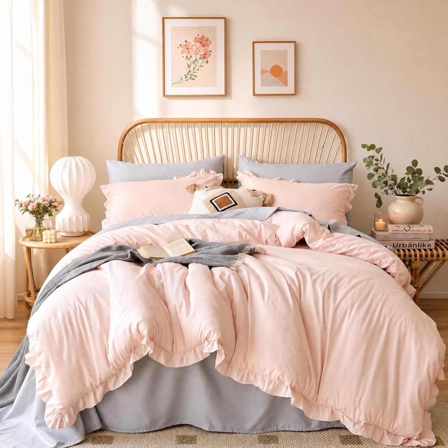 Blush Pink Queen Comforter Set