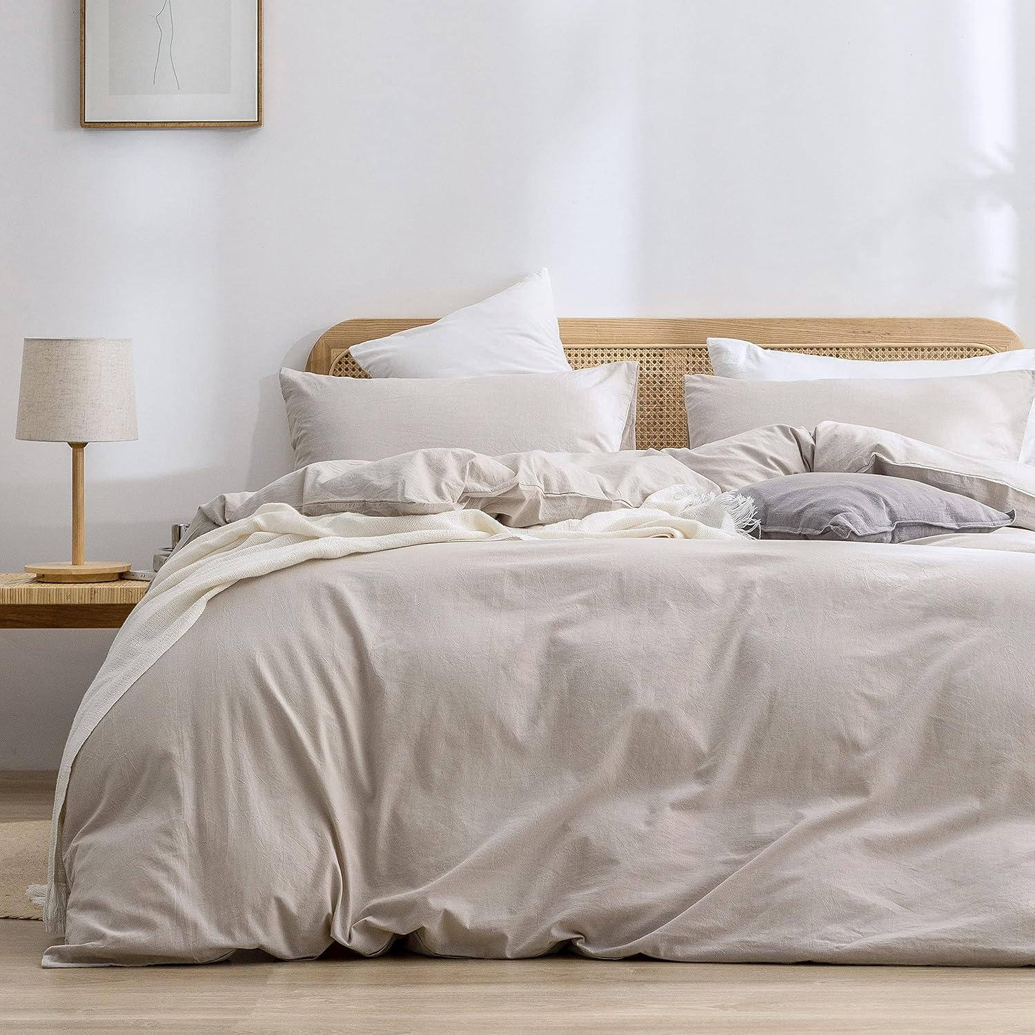 Cornflower Blue Cotton Duvet Cover Set
